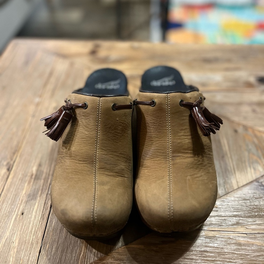 Dansko Brown Leather Clogs women’s